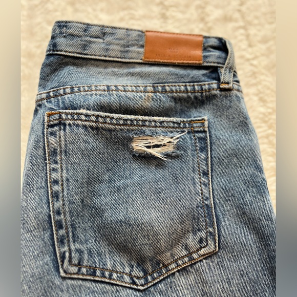 Mango MNG Denim Relax Distressed Jeans sz 6 - Picture 2 of 12